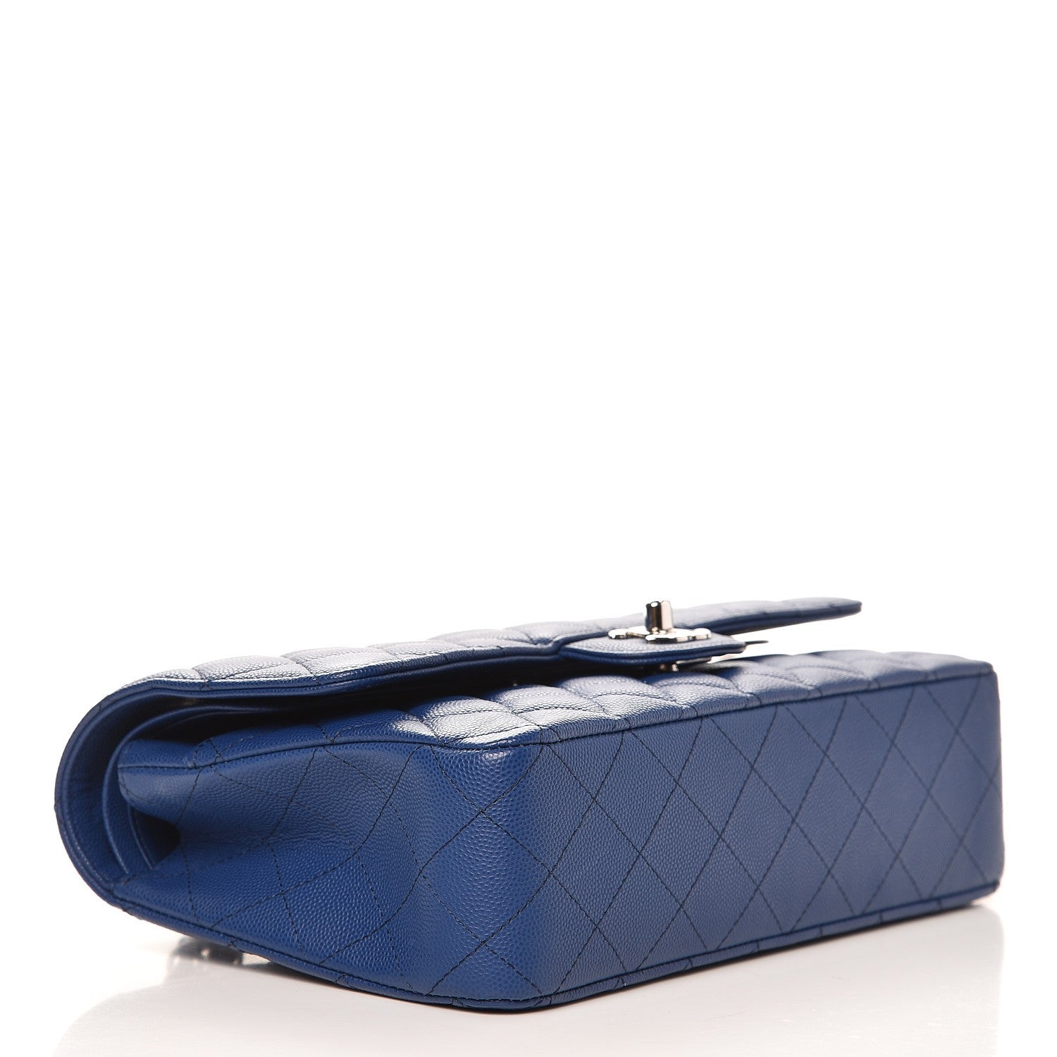 Chanel Caviar Quilted Medium Double Flap Dark Blue 4 of 10