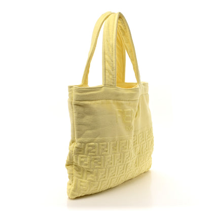 Fendi Terrycloth FF Embossed Kids Beach Towel Tote Bag Yellow 3 of 10