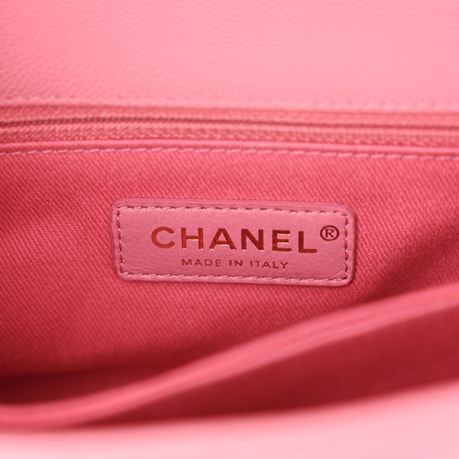 Chanel Caviar Chevron Quilted Mini Coco Handle Flap Pink 6 of 11