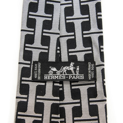 Hermes Woven Silk Mens Neck Tie 3 of 4