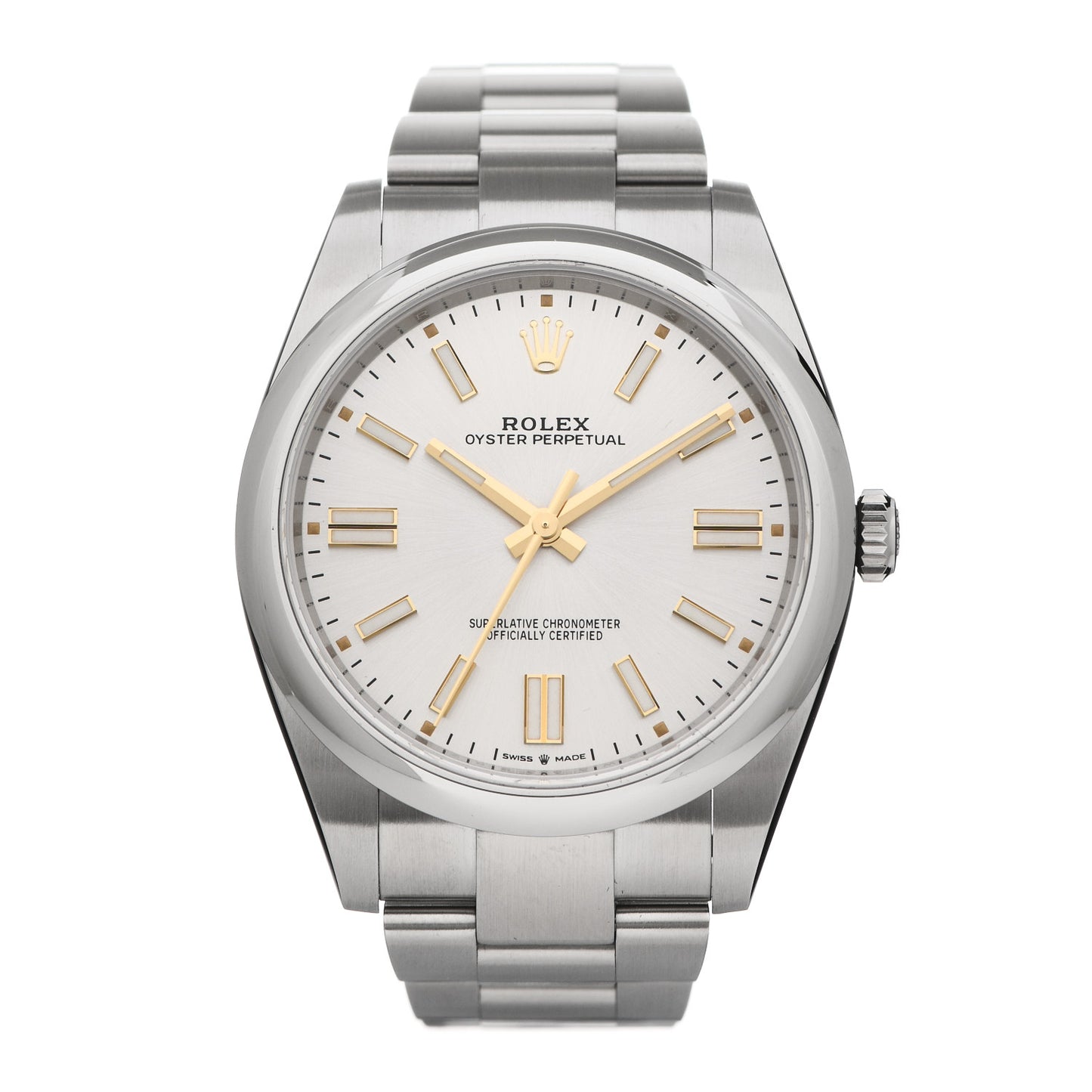 Stainless Steel 41mm Oyster Perpetual Watch Silver 124300