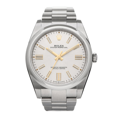 Rolex Stainless Steel 41mm Oyster Perpetual Watch Silver 124300 1 of 5