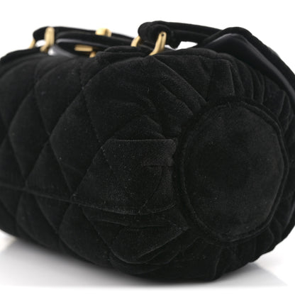 Chanel Velvet Quilted Mini Top Handle Flap Black 10 of 10