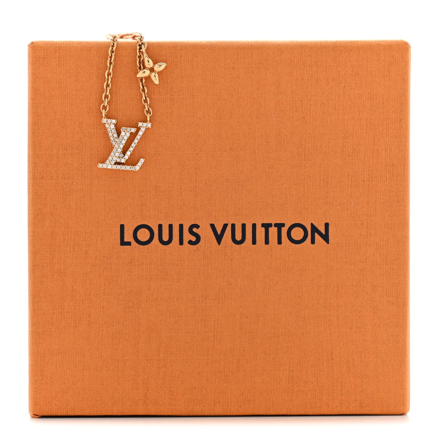 Metal Crystal LV Iconic Necklace Gold