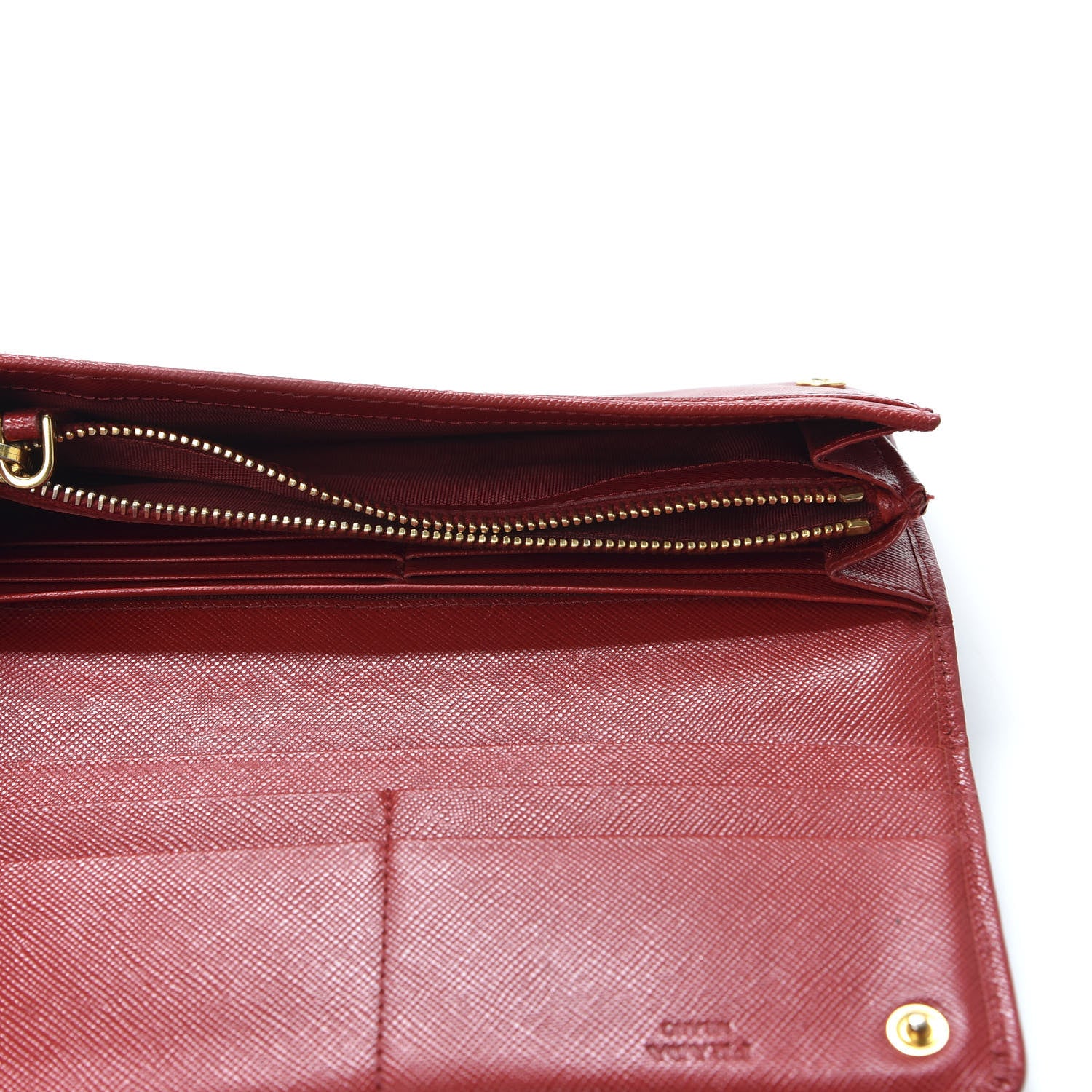 Prada Saffiano Fiocco Bow Continental Wallet Fuoco 4 of 9