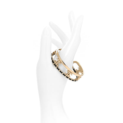 Chanel Metal Lambskin Chain CC Bracelet S Gold 2 of 4