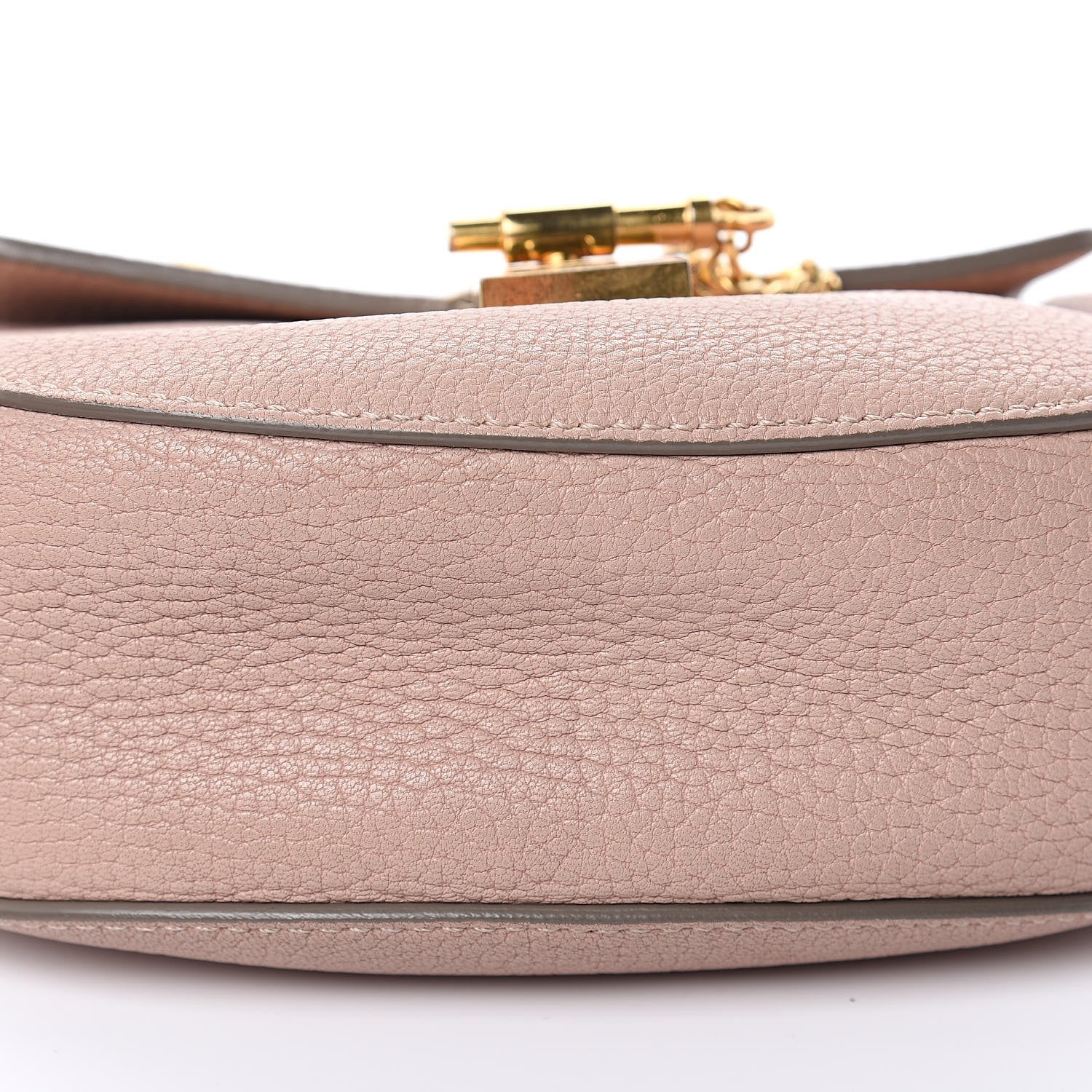 Chloe Grained Lambskin Mini Drew Shoulder Bag Cement Pink 8 of 14