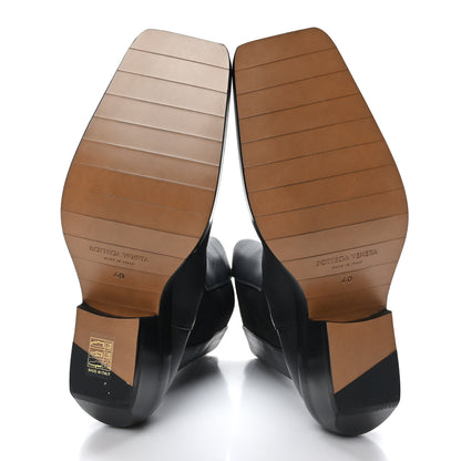 Bottega Veneta Calfskin Lean Mid-Calf Boots 40 Black 5 of 6