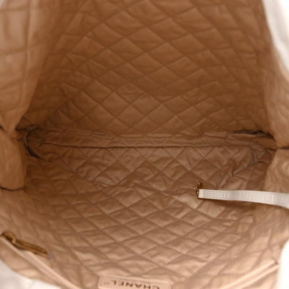 Chanel Shiny Calfskin Quilted Chanel 22 Backpack White Black 5 of 10