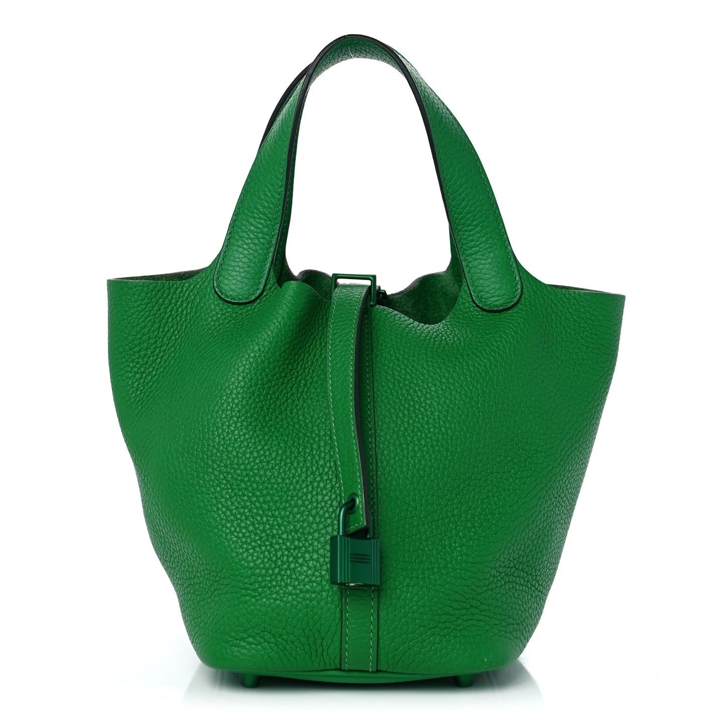 Taurillon Clemence Monochrome Picotin Lock 18 PM Bambou