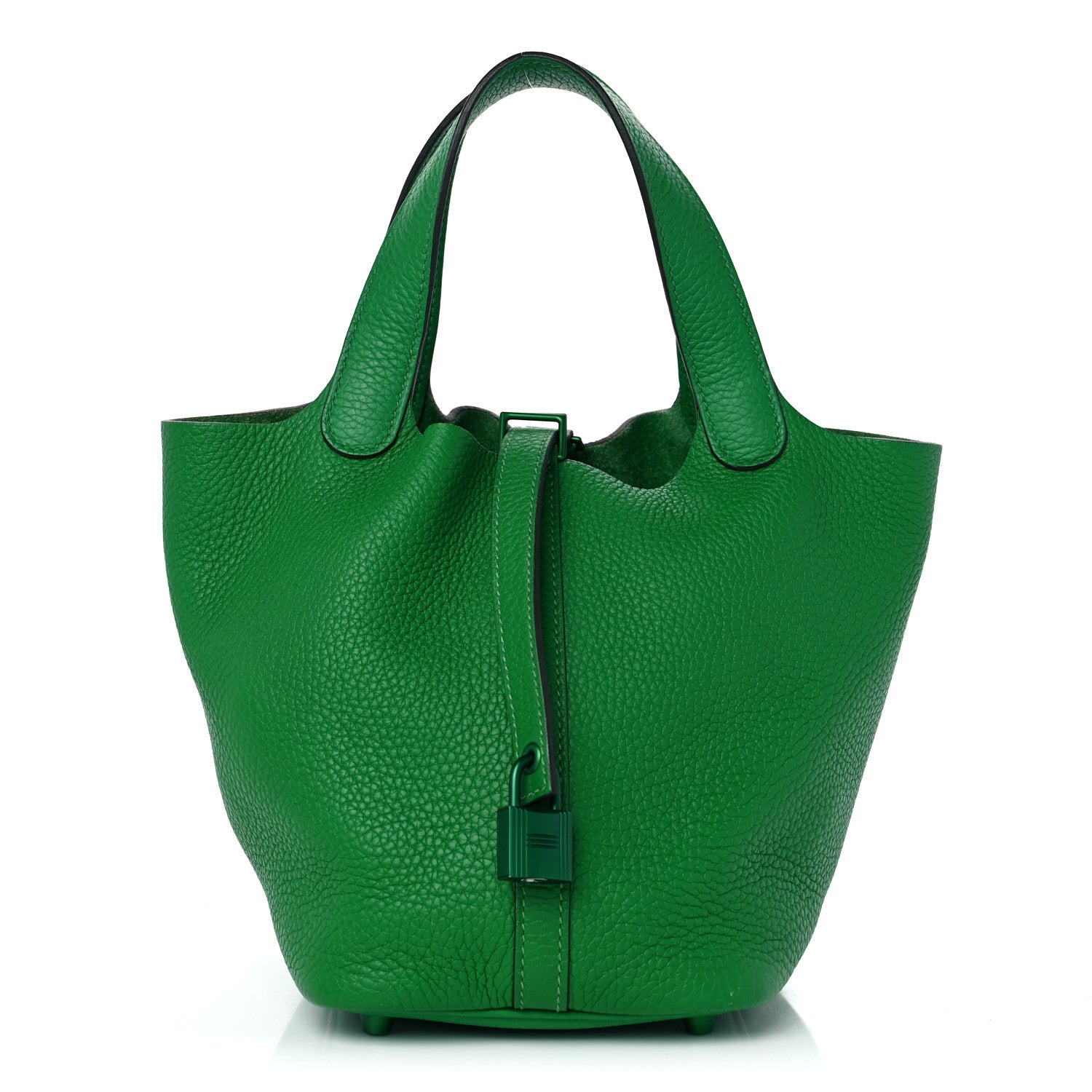 Hermes Taurillon Clemence Monochrome Picotin Lock 18 PM Bambou 1 of 9