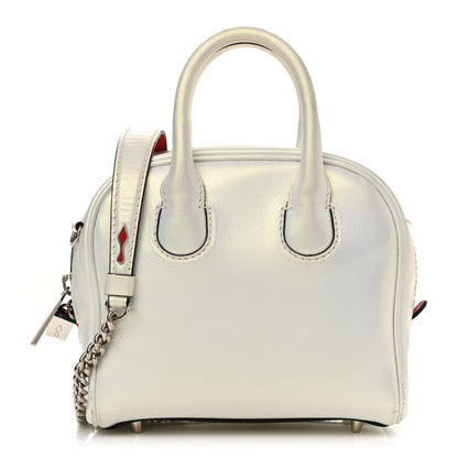 Christian Louboutin Iridescent Calfskin Paris Nano Collage Marie Jane Tote White 1 of 19