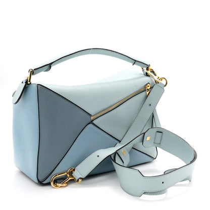 Loewe Calfskin Medium Puzzle Bag Aqua Light Blue Stone Blue 3 of 11