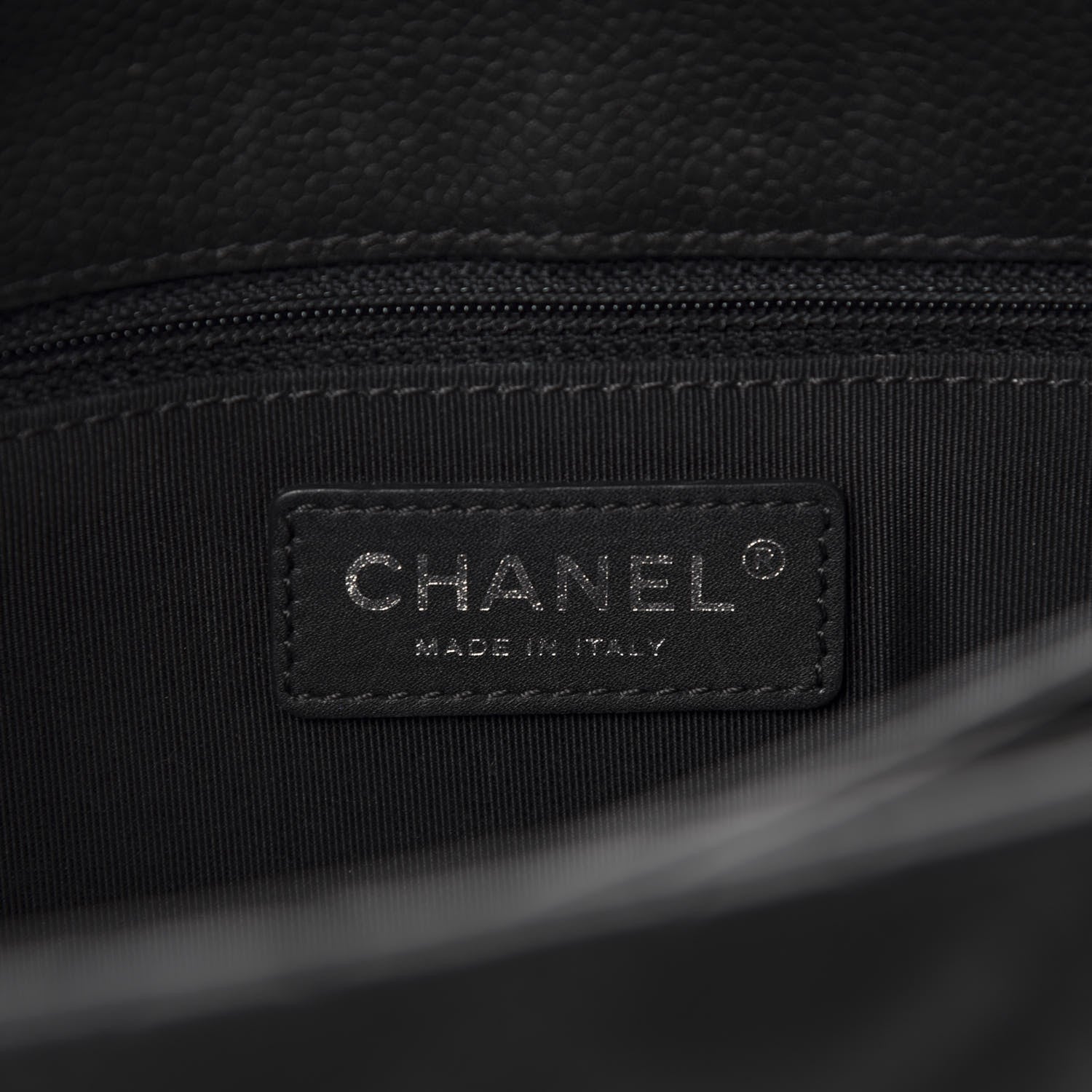 Chanel Caviar Quilted Medium Rock In Rome Single Flap Black 9 of 12
