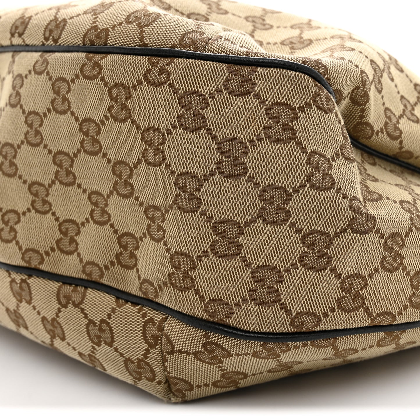 Monogram Large New Ladies Web Hobo Dark Brown