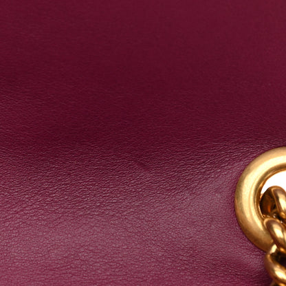 Gucci Velvet Matelasse Loved Embroidered Medium GG Marmont Shoulder Bag Fuchsia Violet Cyclamen 12 of 12