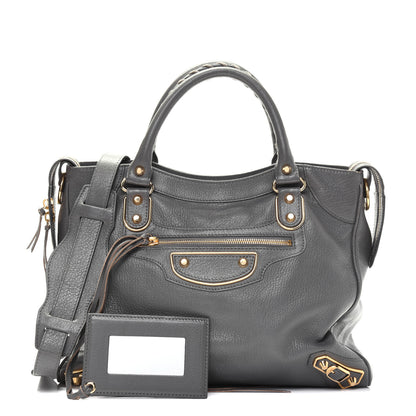 Balenciaga Chevre Gold Metallic Edge Hardware Velo Gris Acier 1 of 20