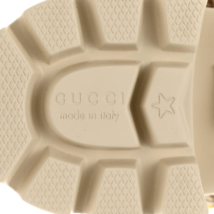 Gucci Monogram Granada Kid Trip 40/72mm Lug Sole Sandals 39 Beige Ebony Mystic White 8 of 9
