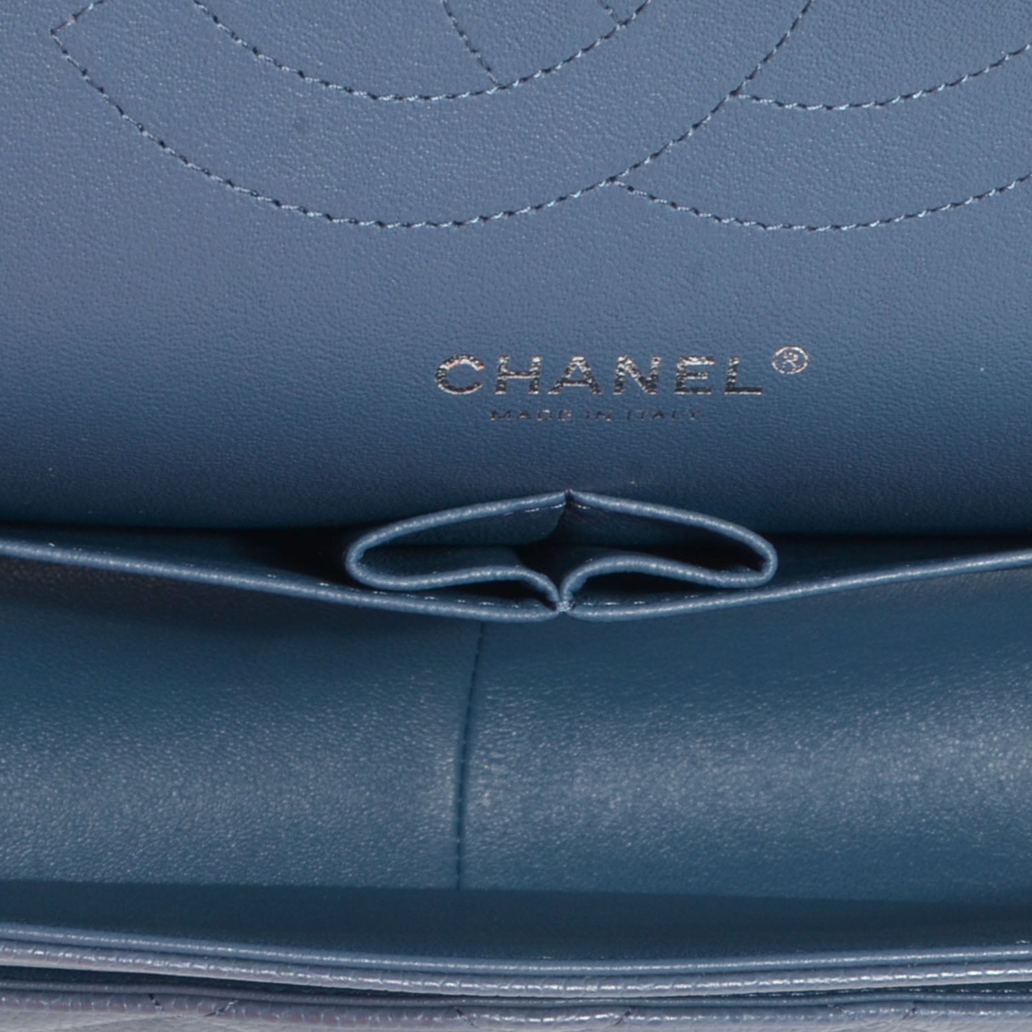 Chanel Caviar Quilted Jumbo Double Flap Blue 8 of 9