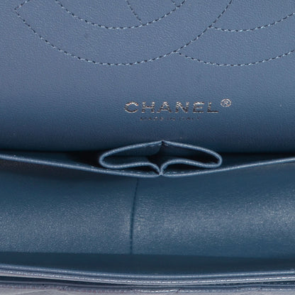 Chanel Caviar Quilted Jumbo Double Flap Blue 8 of 9