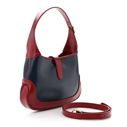 Gucci Boarded Dyana Lux Calfskin Bi-Color Small Jackie 1961 Hobo Blue Agata New Cherry Red 3 of 10