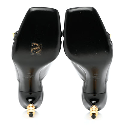 Valentino Garavani Nappa Rockstud Tower Heel Mules 38 Black 5 of 10