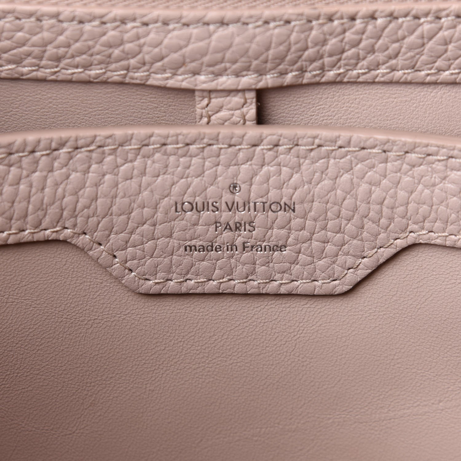 Louis Vuitton Taurillon Capucines PM Galet Violet 9 of 17