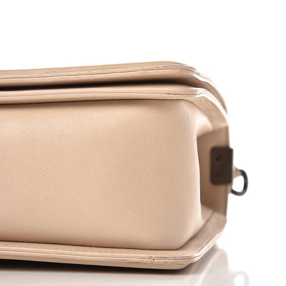 Chanel Calfskin Double Stitch New Medium Boy Flap Beige 8 of 9