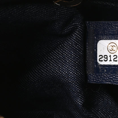 Chanel Lambskin  Quilted Resin Bi-Color Waist Bag Fanny Pack Navy Blue 6 of 9