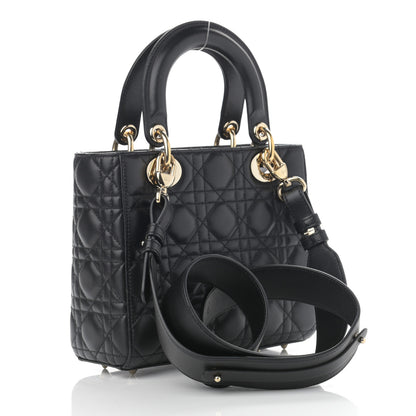 Christian Dior Lambskin Cannage Small Lucky Badges My Lady Dior Black 2 of 11