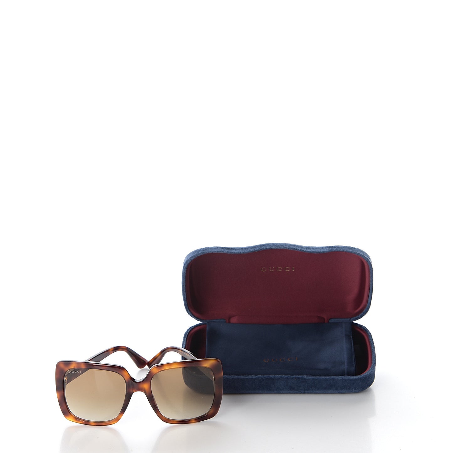 Square Frame Crystal Sunglasses GG 0418S Tortoiseshell