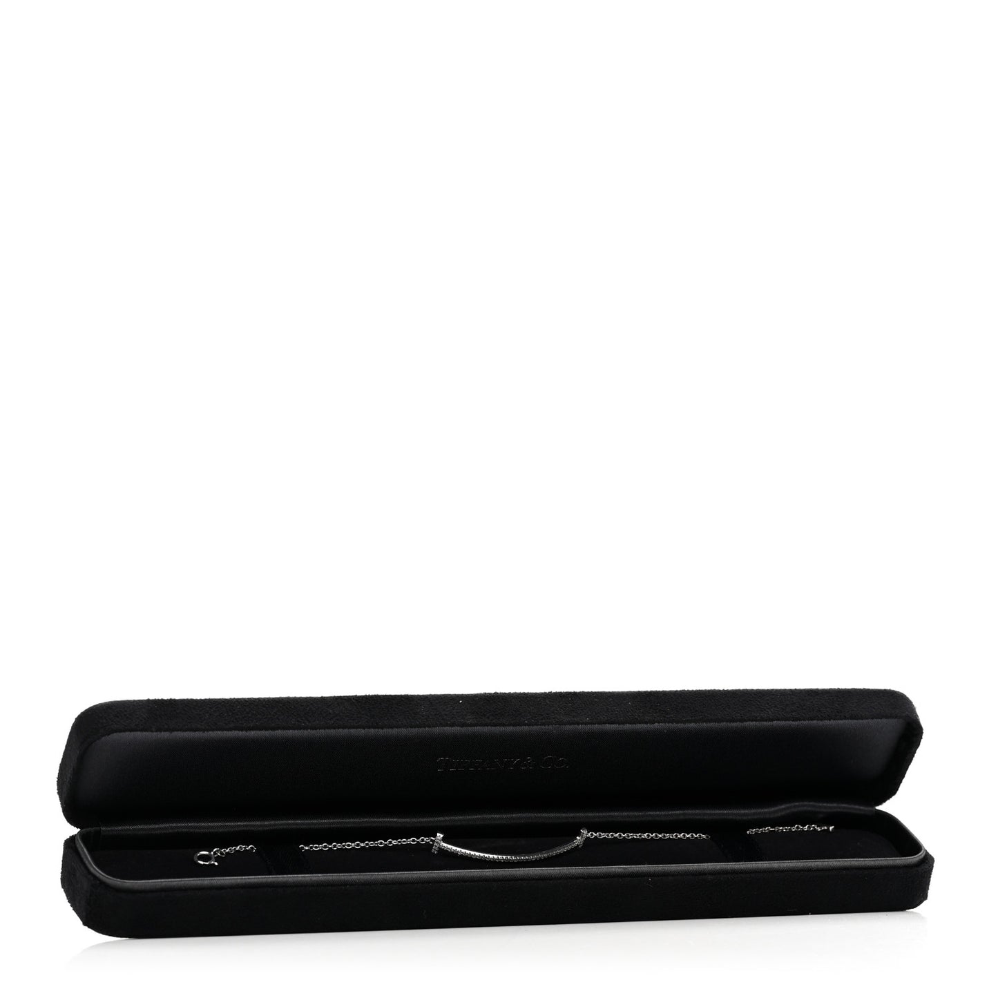 18K White Gold Diamond T Smile Bracelet