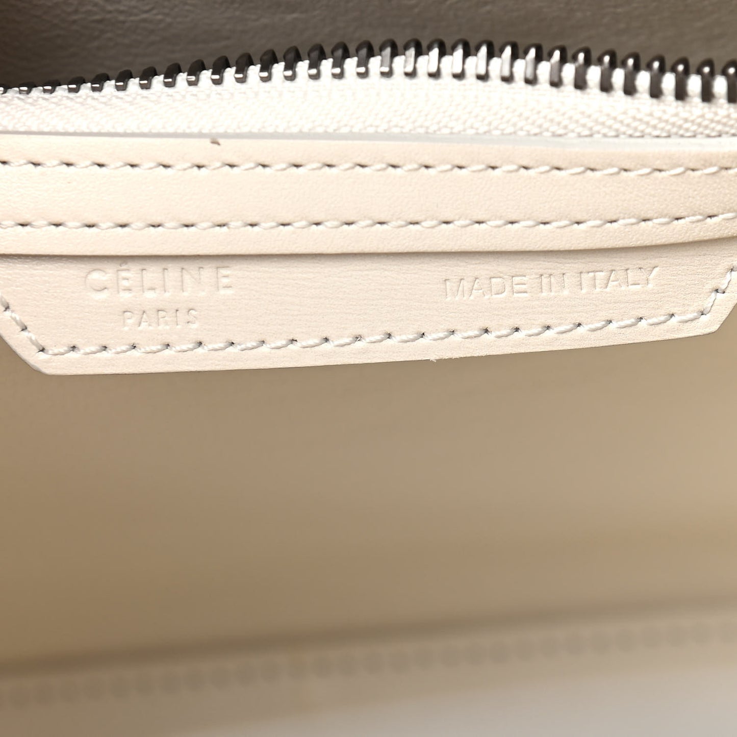 Smooth Calfskin Multicolor Double Stitching Micro Luggage White