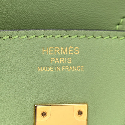 Hermes Swift Birkin 25 Vert Criquet 6 of 14