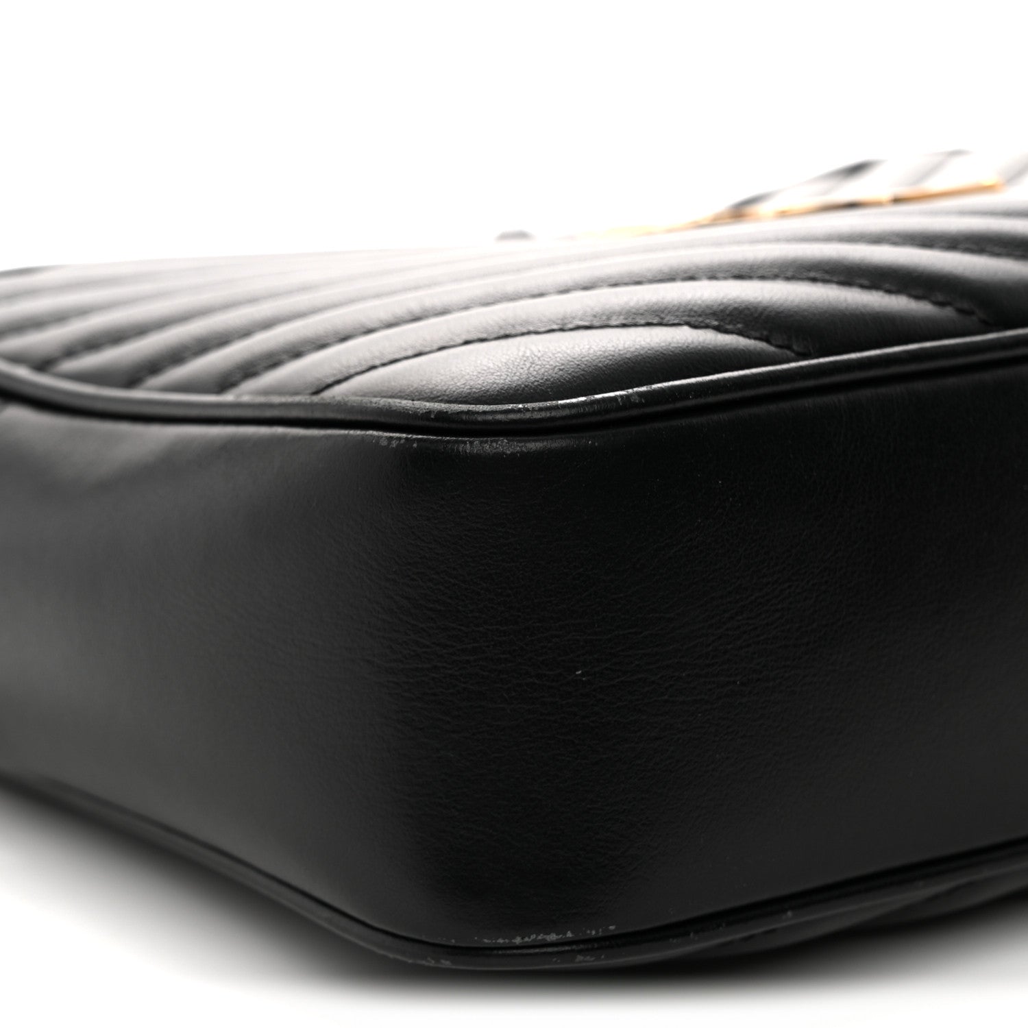 Saint Laurent Calfskin Matelasse Monogram Lou Camera Bag Black 9 of 13
