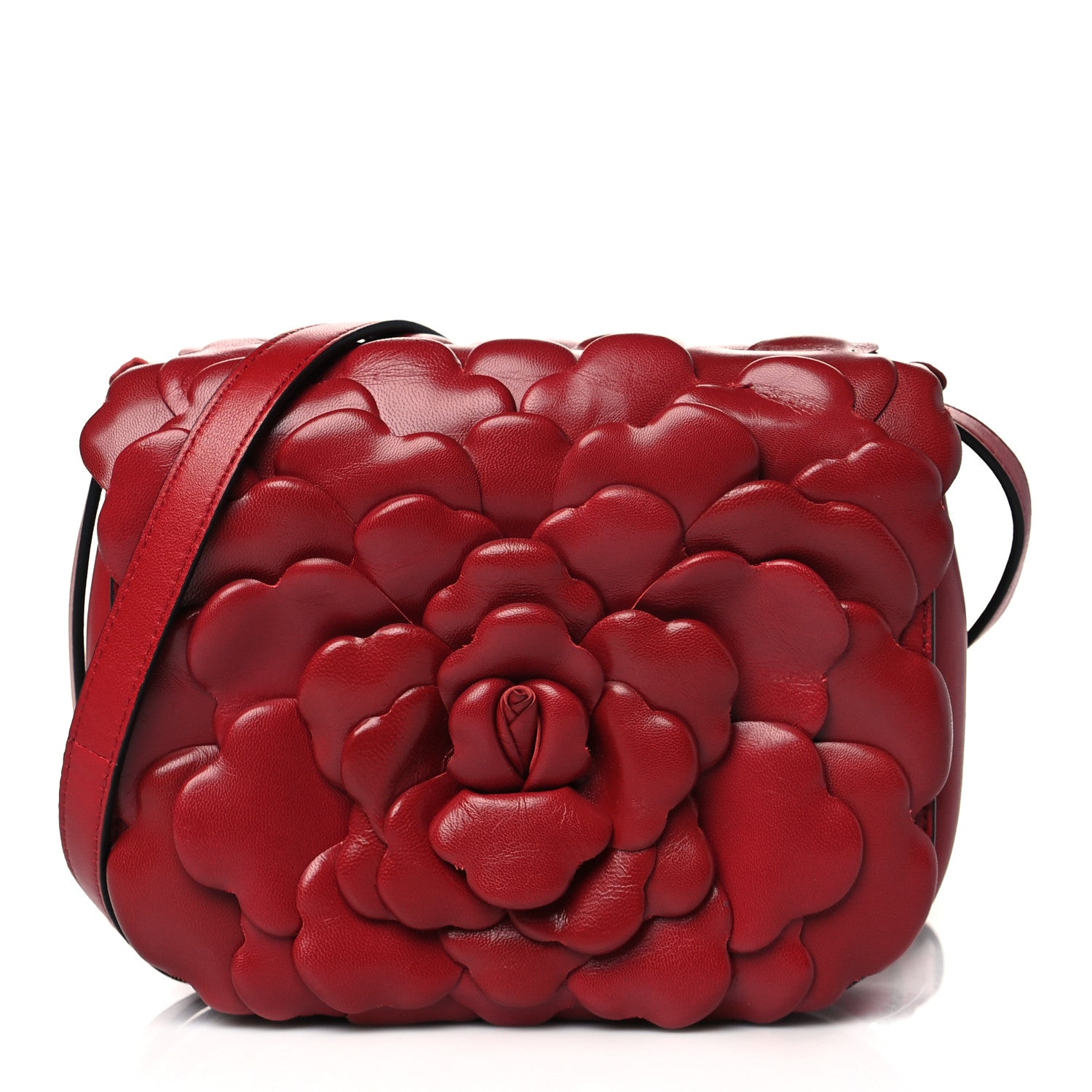 Valentino Garavani Nappa Atelier 03 Rose Edition Small Flap Crossbody Bag Cerise 1 of 9