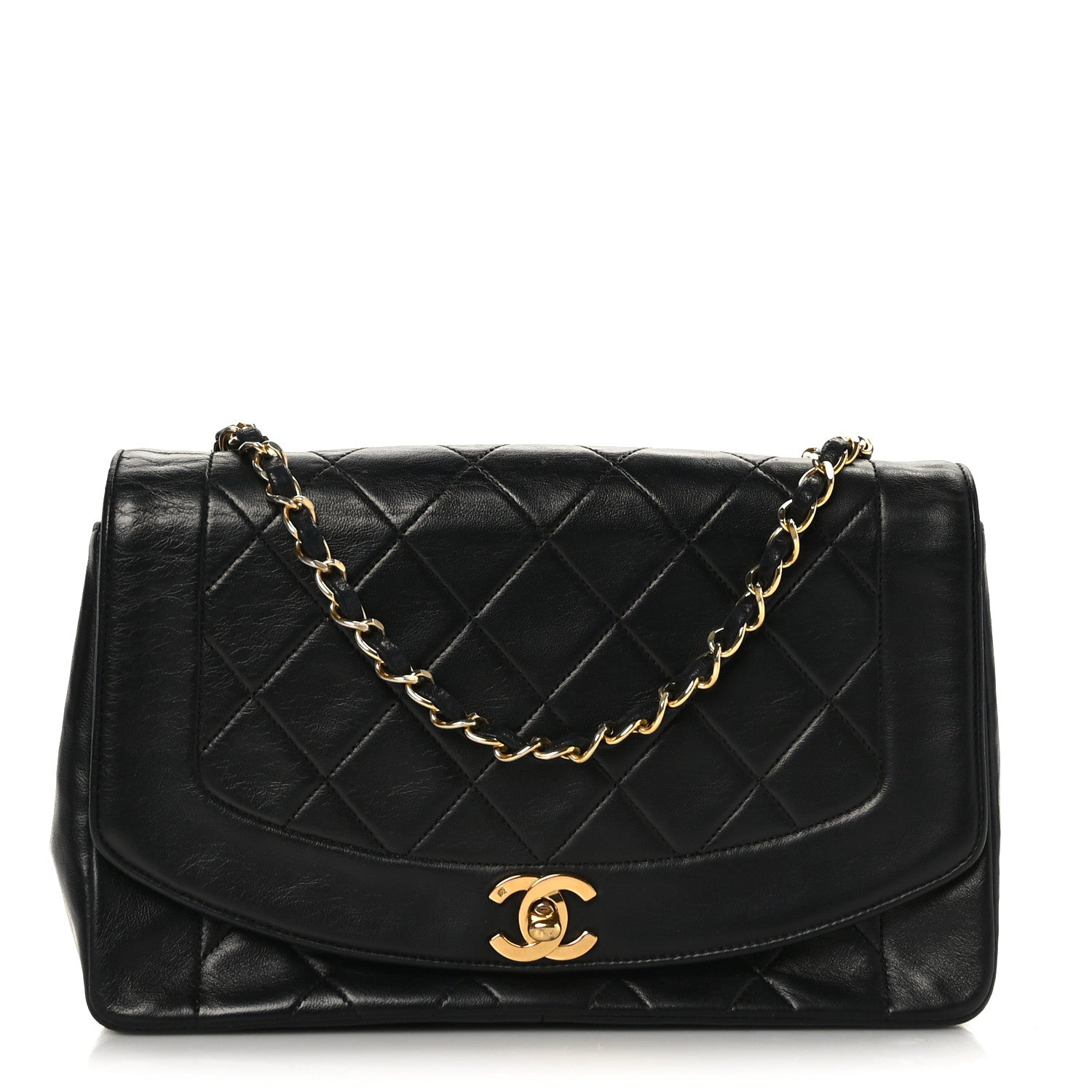 Chanel Lambskin Quilted Medium Single Flap Black 1 of 9