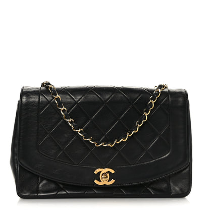 Chanel Lambskin Quilted Medium Single Flap Black 1 of 9