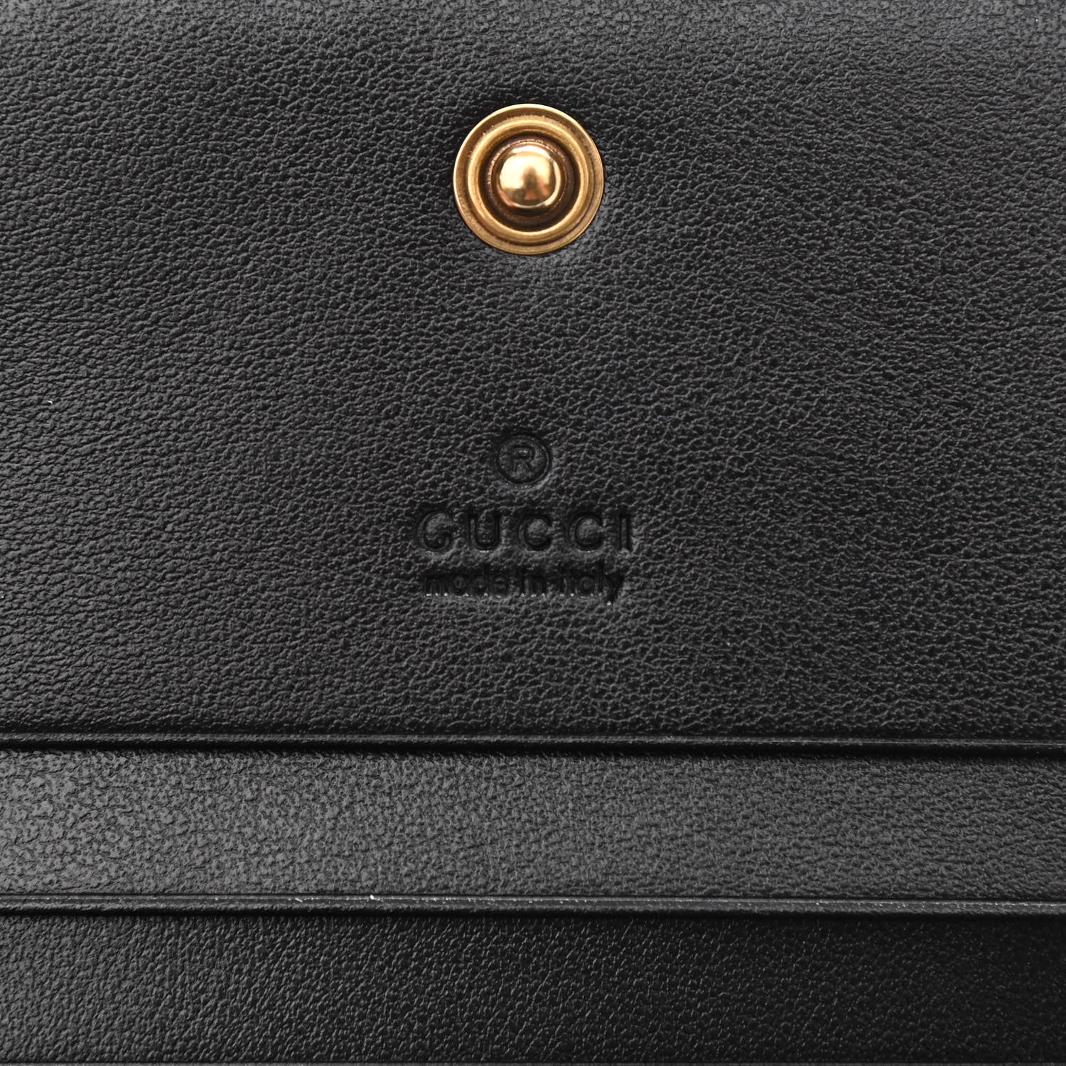 Gucci Calfskin Matelasse GG Marmont Mini Wallet On Chain Black 6 of 11