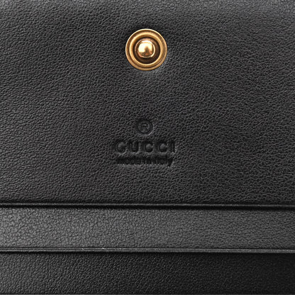 Gucci Calfskin Matelasse GG Marmont Mini Wallet On Chain Black 6 of 11