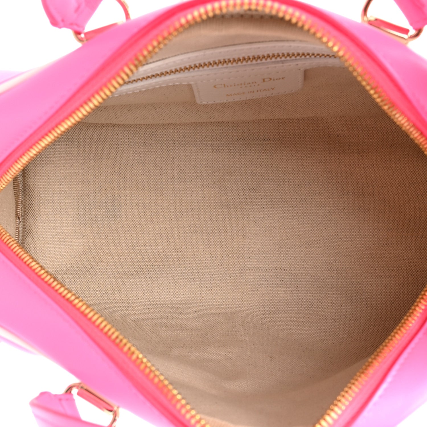 Christian Dior Calfskin Small Dior Vibe Zip Bowling Bag Pink Multicolor 5 of 12