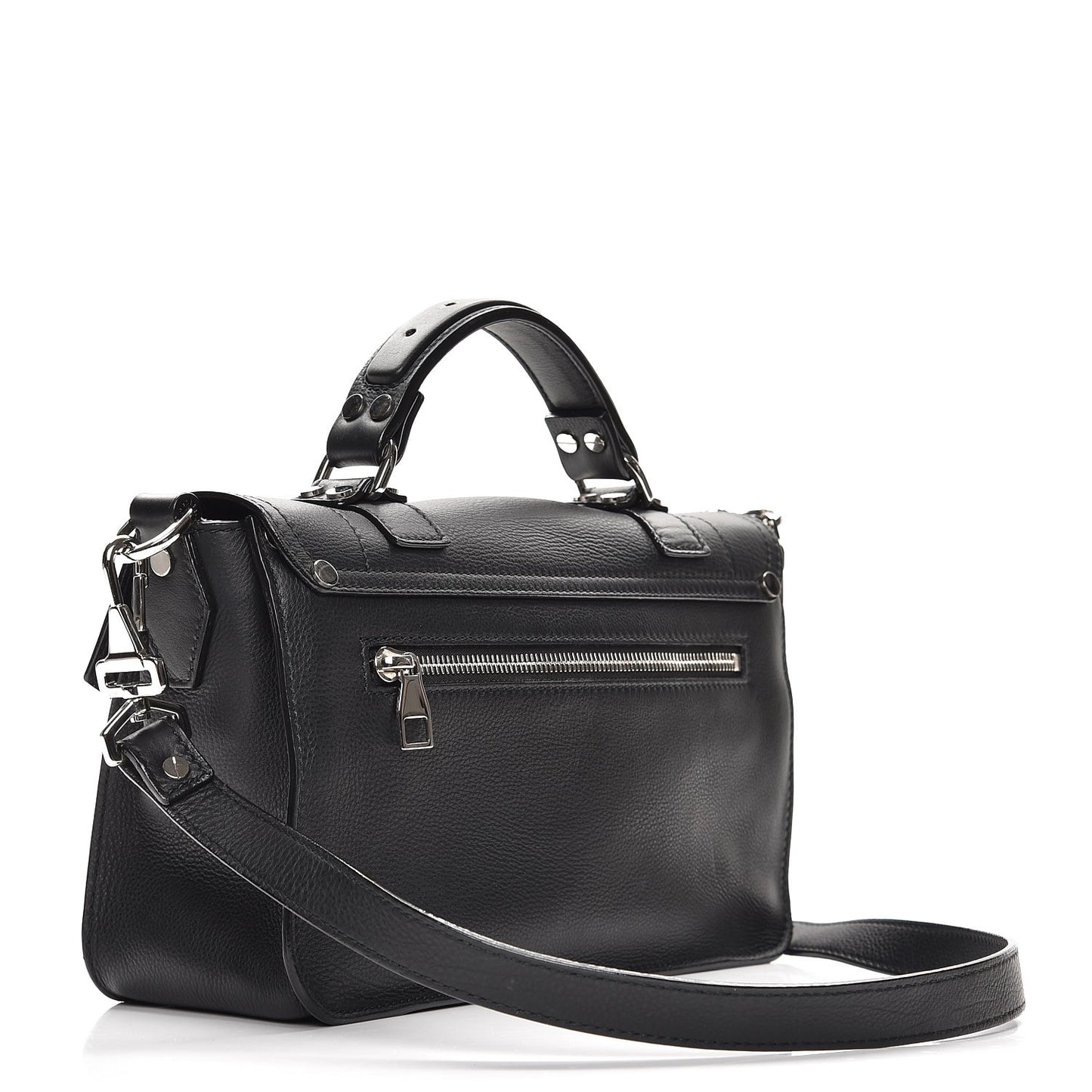 Calfskin Tiny PS1 Satchel Black