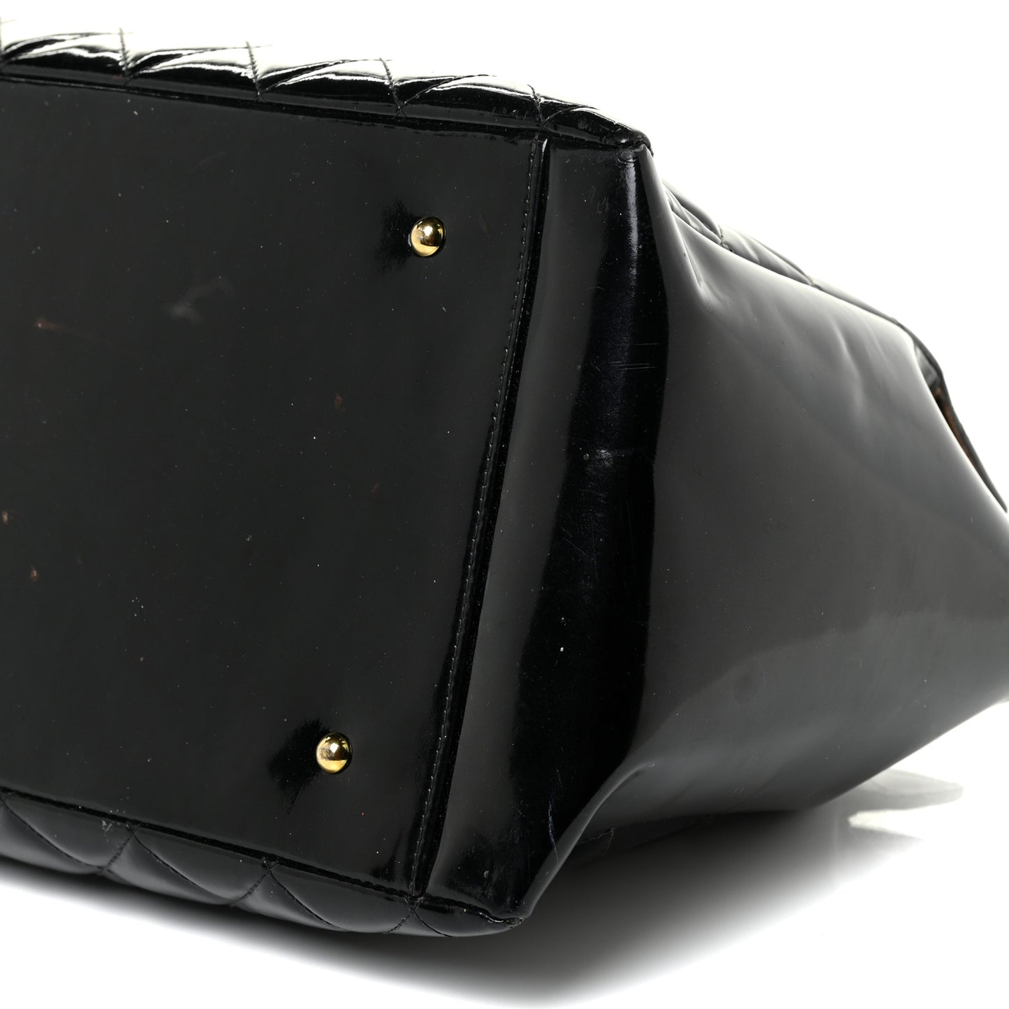 Patent Quilted Timeless CC Tote Black