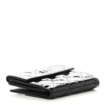 Chanel Patent Quilted Compact French Flap Wallet So Black 4 of 7
