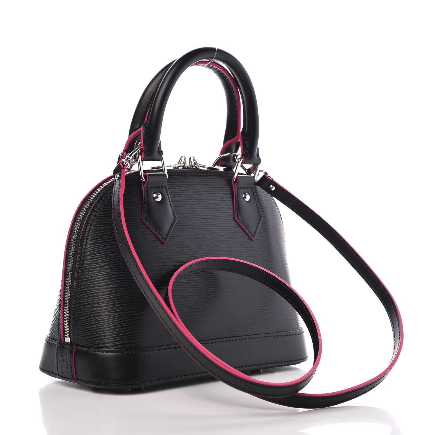 Louis Vuitton Epi Alma BB Black Hot Pink 3 of 7