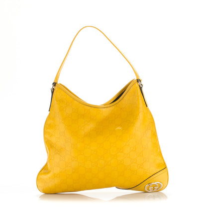 Gucci Guccissima Medium New Britt Hobo Yellow 1 of 7