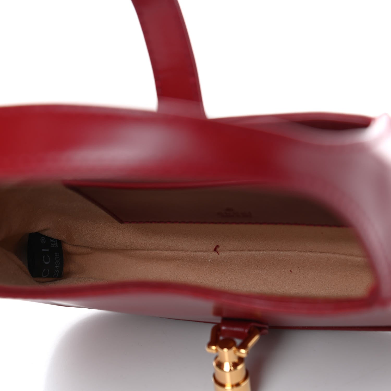 Gucci Boarded Dyana Lux Calfskin Mini Jackie 1961 Hobo New Cherry Red 4 of 4