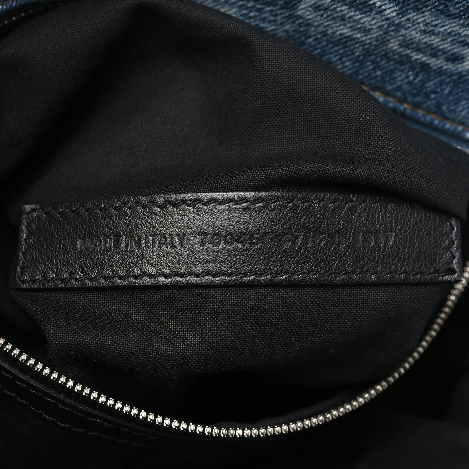 Balenciaga Denim BB Monogram Neo Cagole City Handbag Blue 8 of 10