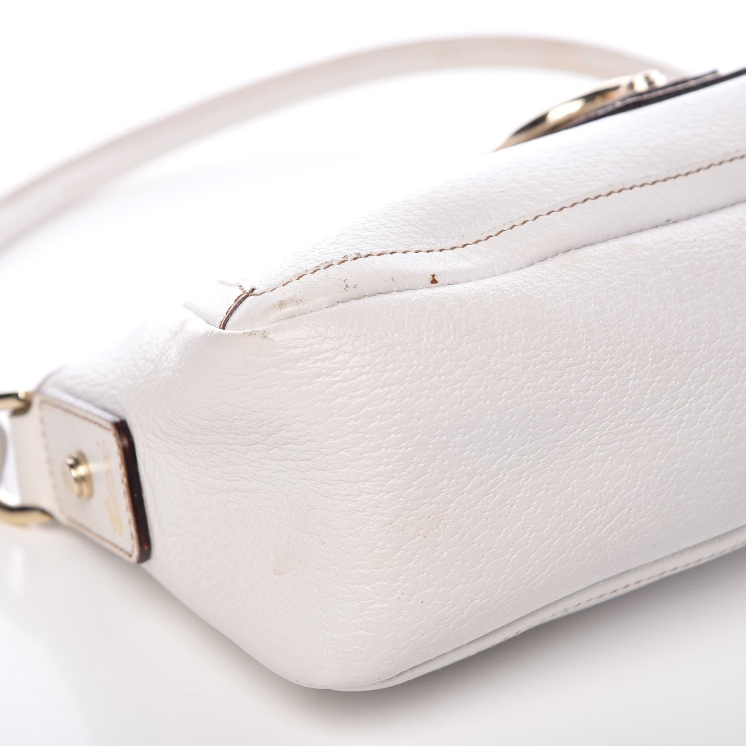 Gucci Calfskin D Ring Abbey Pochette White 13 of 17