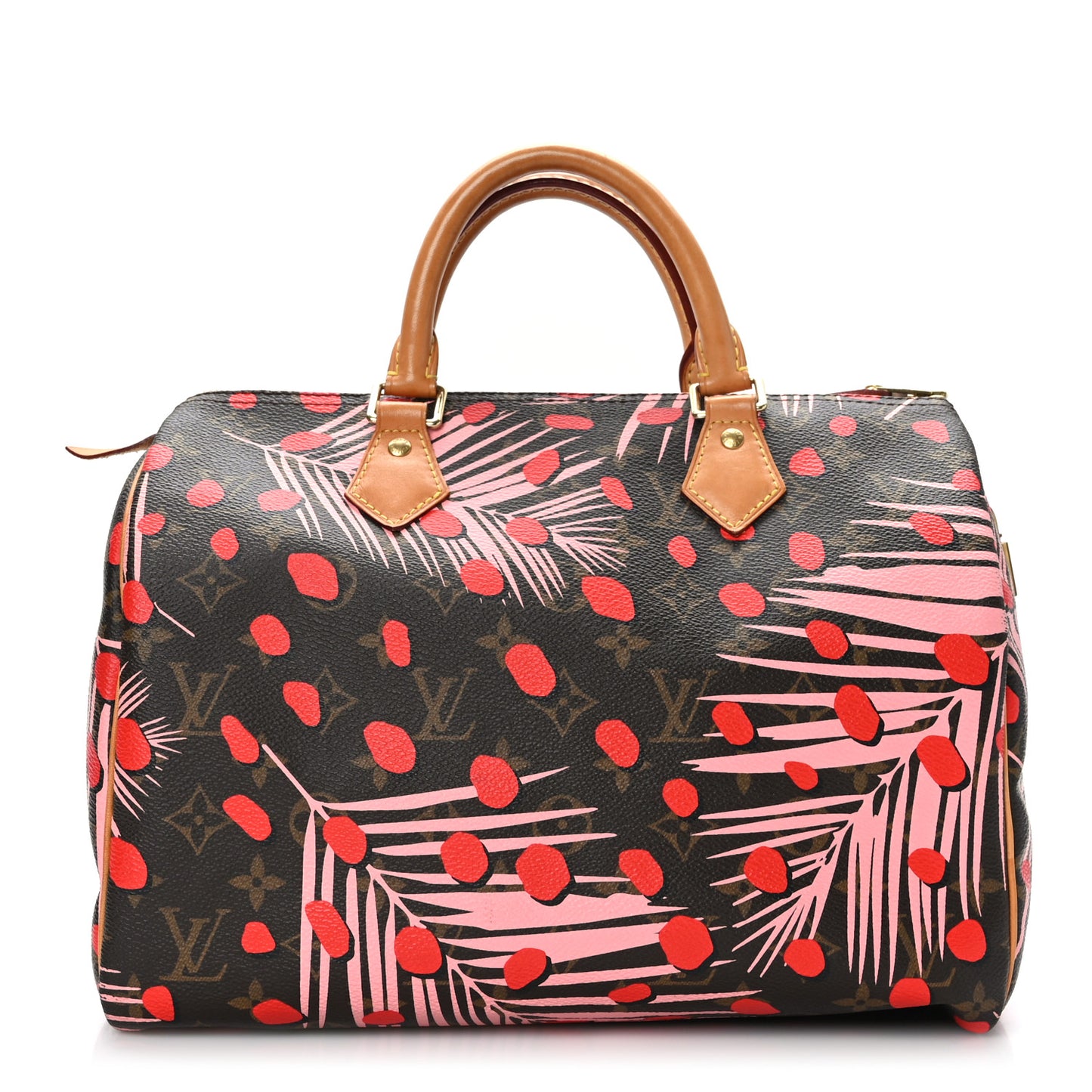 Monogram Jungle Dots Speedy 30 Sugar Pink Poppy